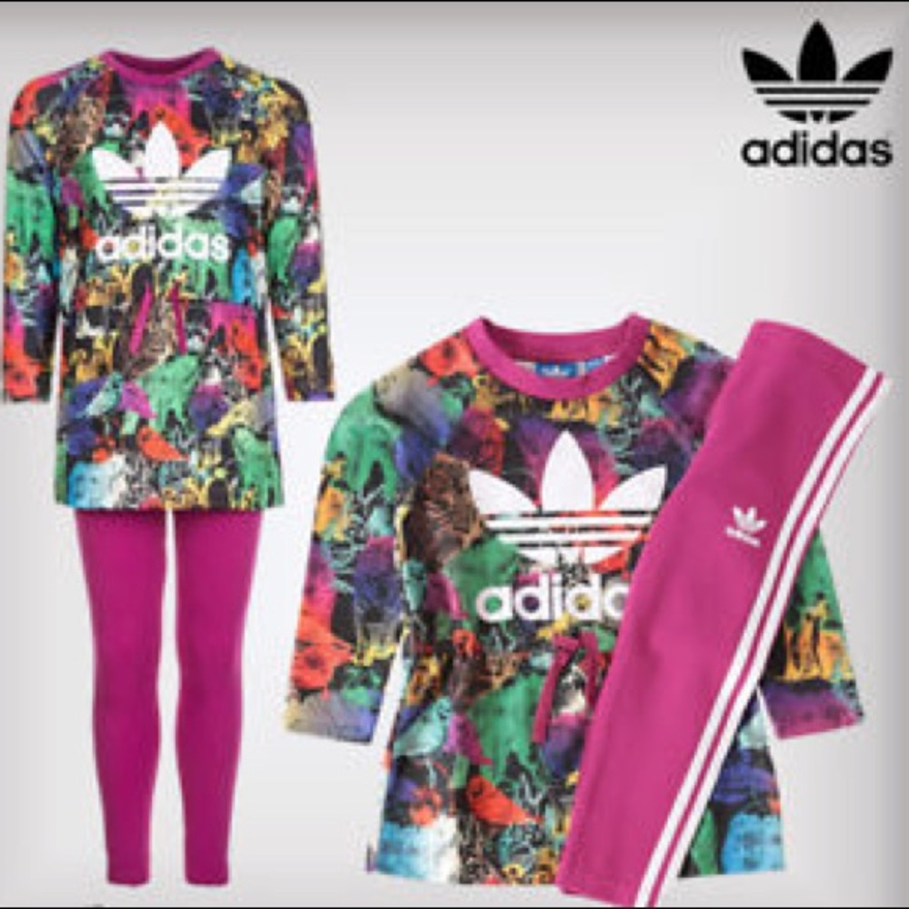Adidas Originals Animal Dress Set Girls size 4T 2T - Picture 2 of 2